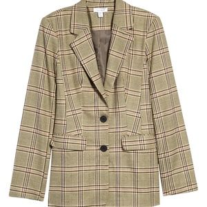 Top Shop Suit jacket Plaid Brown Size 6